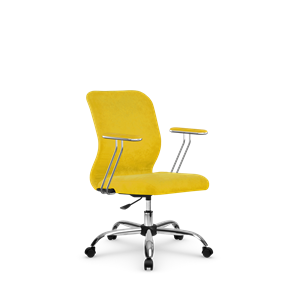 Кресло компьютерное SU-Mr-4/подл.078/осн.006 желтый в Костроме