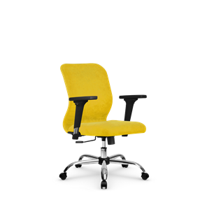 Кресло компьютерное SU-Mr-4/подл.200/осн.003 желтый в Костроме