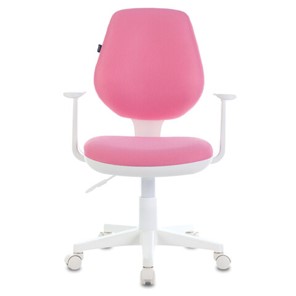 Кресло офисное Brabix Fancy MG-201W (с подлокотниками, пластик белый, розовое) 532409 в Костроме