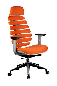 Компьютерное кресло Riva Chair SHARK (Оранжевый/серый) в Костроме