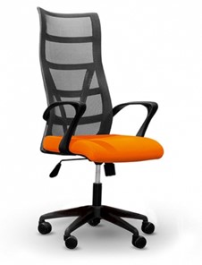 Офисное кресло ДамОфис 5600, оранж/черное в Костроме