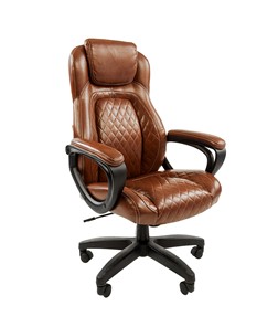 Компьютерное кресло CHAIRMAN 432, экокожа, цвет коричневый в Костроме
