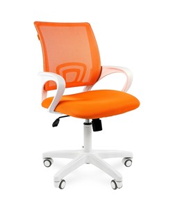 Офисное кресло CHAIRMAN 696 white, ткань, цвет оранжевый в Костроме