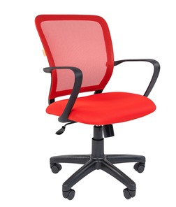 Офисное кресло CHAIRMAN 698 black TW-69, ткань, цвет красный в Костроме