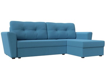 Угловой диван для гостиной Амстердам Лайт, Амур голубой (рогожка) в Костроме