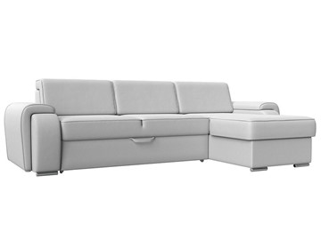 Угловой раскладной диван Лига-025, Белый (Экокожа) в Костроме