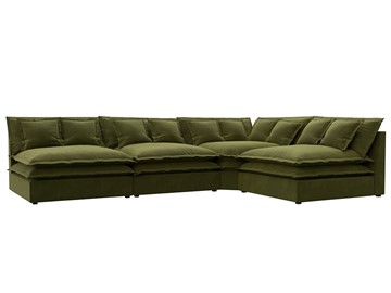 Угловой диван Лига-040, Зеленый (микровельвет) в Костроме