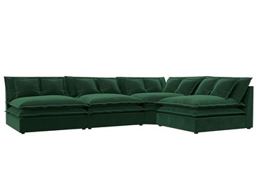 Угловой диван Лига-040, Зеленый (велюр) в Костроме