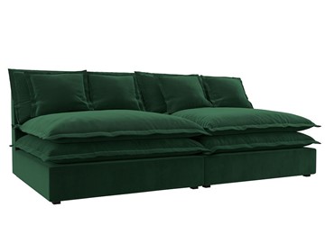 Прямой диван Лига-040, Зеленый (Велюр) в Костроме