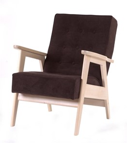 Кресло Ретро (беленый дуб / RS 32 - коричневый) в Костроме