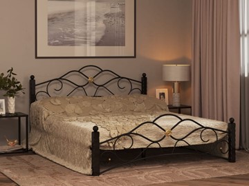 Кровать в спальню Гарда 3, 160х200, черная в Костроме