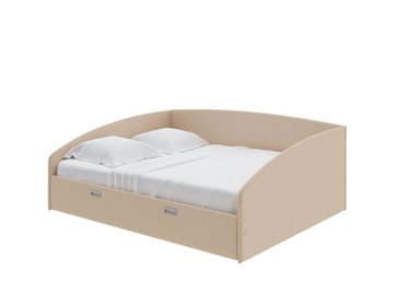 Кровать в спальню Bono 160х200, Рогожка (Savana Camel) в Костроме