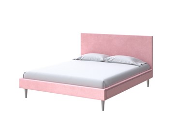Двуспальная кровать Claro 160х200, Велюр (Casa Жемчужно-розовый) в Костроме