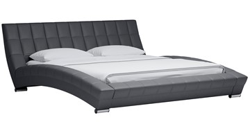 Кровать 2-спальная Оливия 180 арт. Марика 485 к/з (серый) с основанием в Костроме