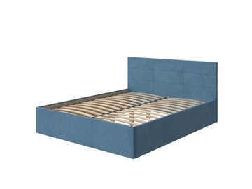 Кровать 2-спальная Vector Plus 160х200, Велюр (Monopoly Прованский синий (792)) в Костроме