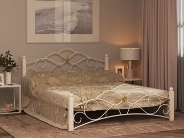 Кровать 2-спальная Гарда 3, 160х200, белая в Костроме