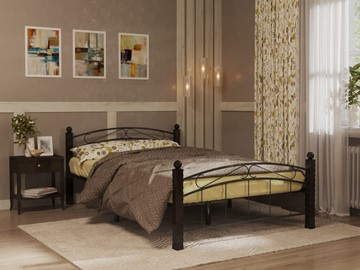 Кровать в спальню Гарда 15, 140х200, черная в Костроме