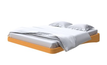 Кровать двуспальная парящая 180х200, Велюр (Scandi Cotton 18 Шафран) в Костроме
