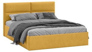 Кровать с мягкой спинкой Глосс Тип 1 (Микровелюр Wellmart Yellow) в Костроме