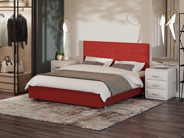 Двуспальная кровать Proson Neo 160х200, Велюр (Forest 13 Красный) в Костроме
