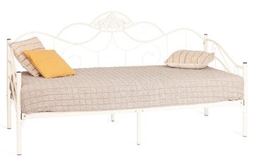 Спальная кровать Federica (mod. AT-881) дерево гевея/металл, 90*200 см (Day bed), Белый (butter white) в Костроме