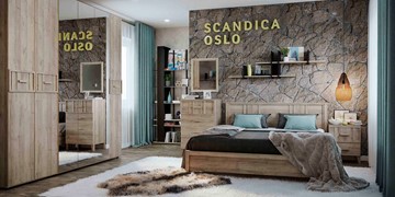 Набор мебели для спальни Глазов МФ SCANDICA OSLO №1 в Костроме