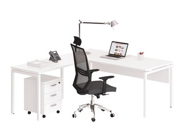 Комплект офисной мебели А4 (металлокаркас DUE) белый премиум / металлокаркас белый в Костроме