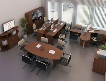 Комплект офисной мебели Комфорт №3 (французский орех) в Костроме