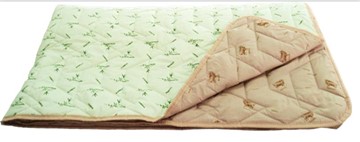 Одеяло «Зима-Лето», ткань: тик, материалы: бамбук/верблюжья шерсть в Костроме