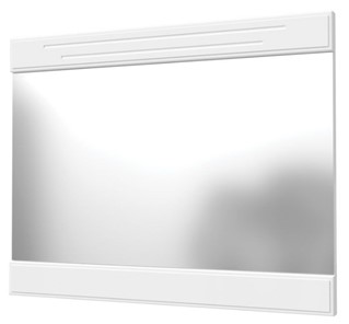 Зеркало настенное Олимп с декоративными планками (белый) в Костроме