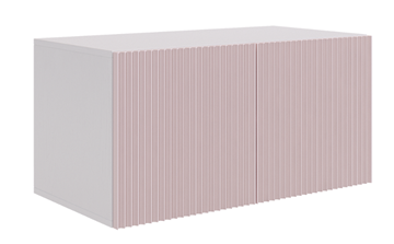 Антресоль двухдверная Зефир 118.01 (белое дерево/пудра розовая (эмаль)) в Костроме