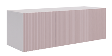 Антресоль трехдверная Зефир 119.01 (белое дерево/пудра розовая (эмаль)) в Костроме