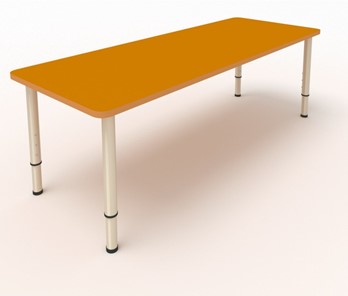 Стол для детей 2-местный  (по одну сторону столешн.) СДО-2 (0-3) оранжевый (МДФ) в Костроме