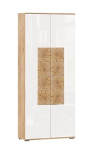 Шкаф двухстворчатый Фиджи с декоративными накладками 659.310, Дуб Золотой/Белый в Костроме