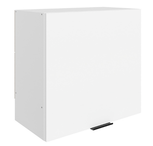 Шкаф настенный Стоун L600 Н566 (1 дв. гл.) (белый/джелато софттач) в Костроме