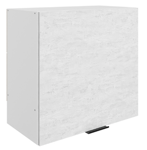Кухонный шкаф Стоун L600 Н566 (1 дв. гл.) (белый/белая скала) в Костроме