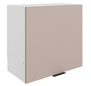 Шкаф навесной Стоун L600 Н566 (1 дв. гл.) (белый/грей софттач) в Костроме