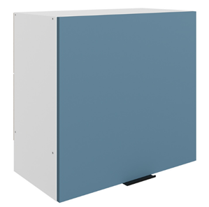 Шкаф навесной под вытяжку Стоун L600 Н566 (1 дв. гл.) (белый/изумруд софттач) в Костроме
