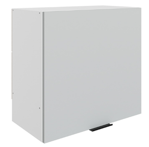 Навесной кухонный шкаф Стоун L600 Н566 (1 дв. гл.) (белый/лайт грей софттач) в Костроме