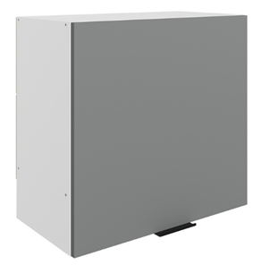 Шкаф навесной под вытяжку Стоун L600 Н566 (1 дв. гл.) (белый/оникс софттач) в Костроме