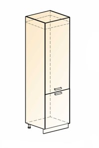 Шкаф-пенал под холодильник Бостон L600 (2 дв. гл.) в Костроме