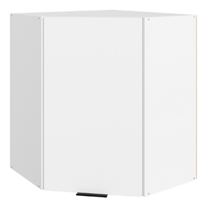 Навесной кухонный шкаф Стоун  L600x600 (1 дв. гл.) (белый/джелато софттач) в Костроме