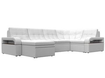 П-образный диван Лига-035, Белый (Экокожа) в Костроме