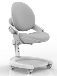 Детское растущее кресло Mealux ZMAX-15 Plus, Y-710 BL, белый металл, обивка серая однотонная в Костроме