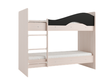 Детская  двухъярусная кровать Мая с 2 ящиками на щитах, корпус Млечный дуб, фасад Венге в Костроме - предосмотр 3