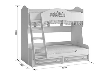 Детская 2-этажная кровать Алиса (1974х1404х1765) в Костроме - предосмотр 4