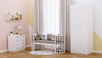 Детская кроватка-трансформер POLINI Kids Simple 911 Белый в Костроме - предосмотр 8