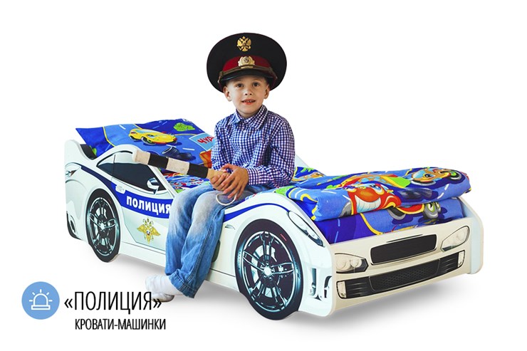 Кровать-машина детская Полиция в Костроме - изображение 1