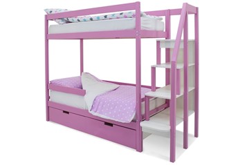 Детская двухъярусная кровать Svogen розовый в Костроме