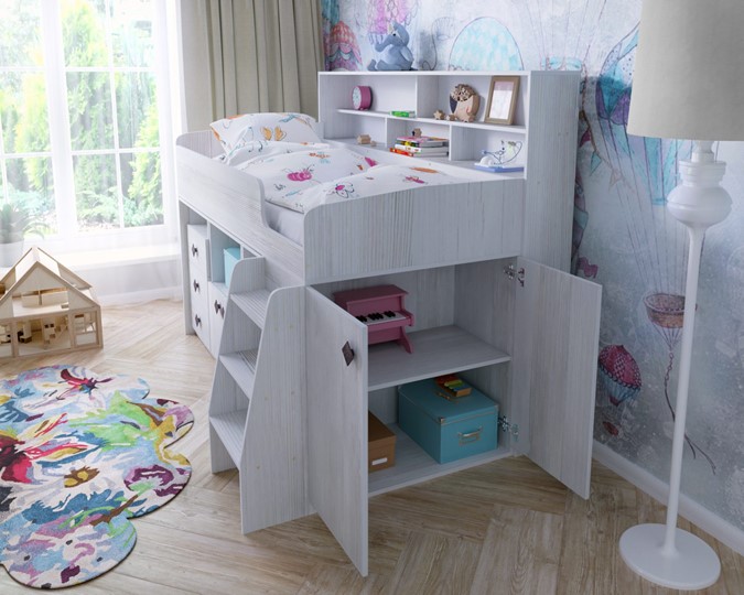 Кровать-чердак в детскую Малыш-5, цвет Винтерберг в Костроме - изображение 6
